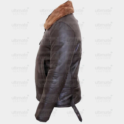 Mens Ginger Shearling Lambskin Leather Jacket