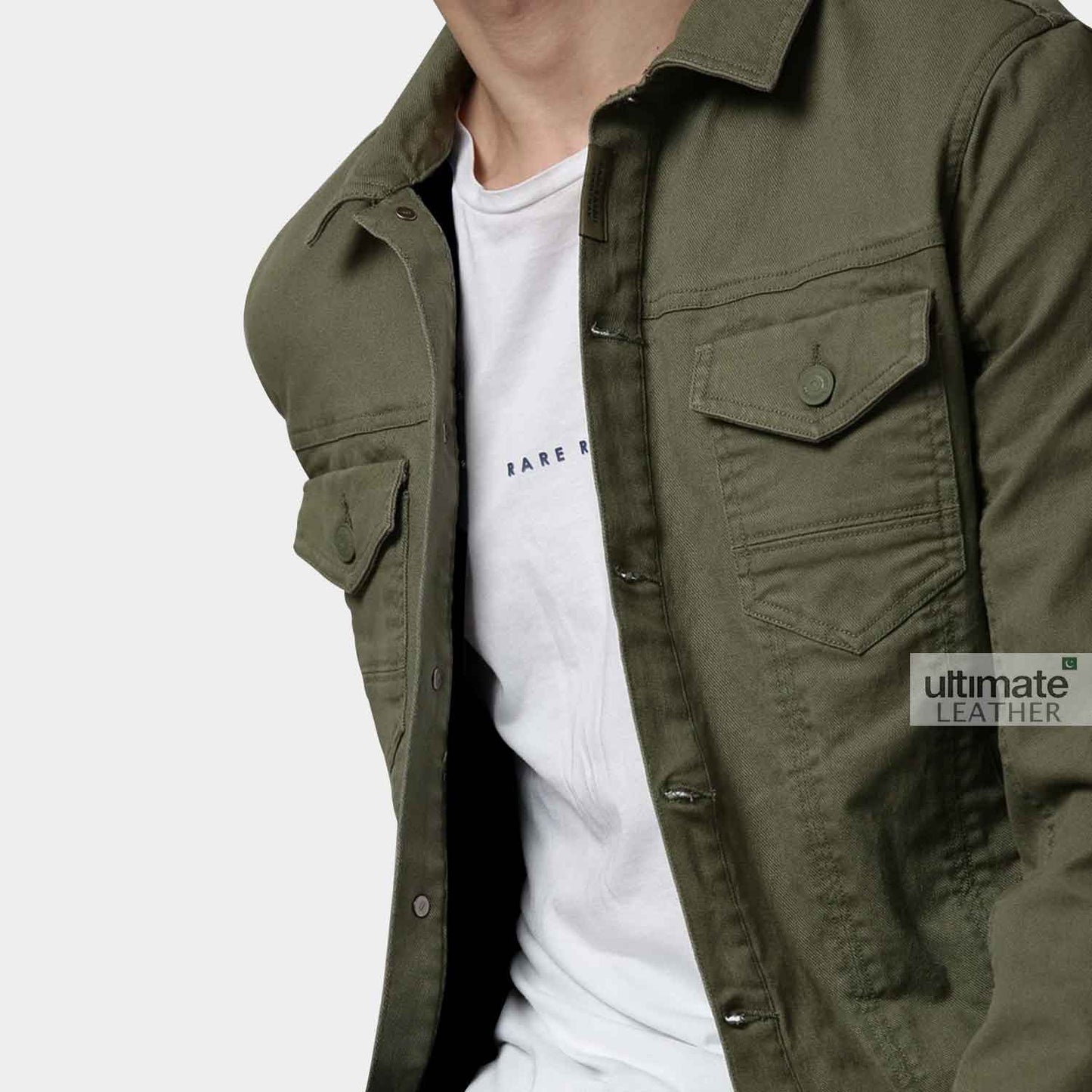 Men's Green Cotton Jacket