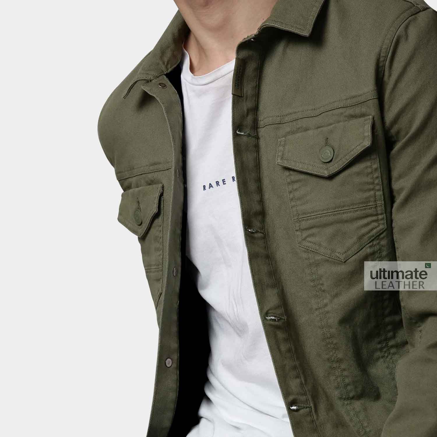 Men's Green Cotton Jacket