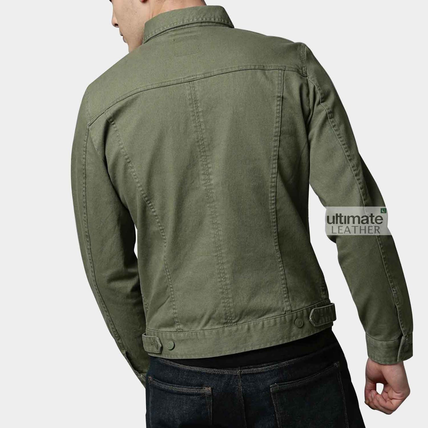 Men's Green Cotton Jacket