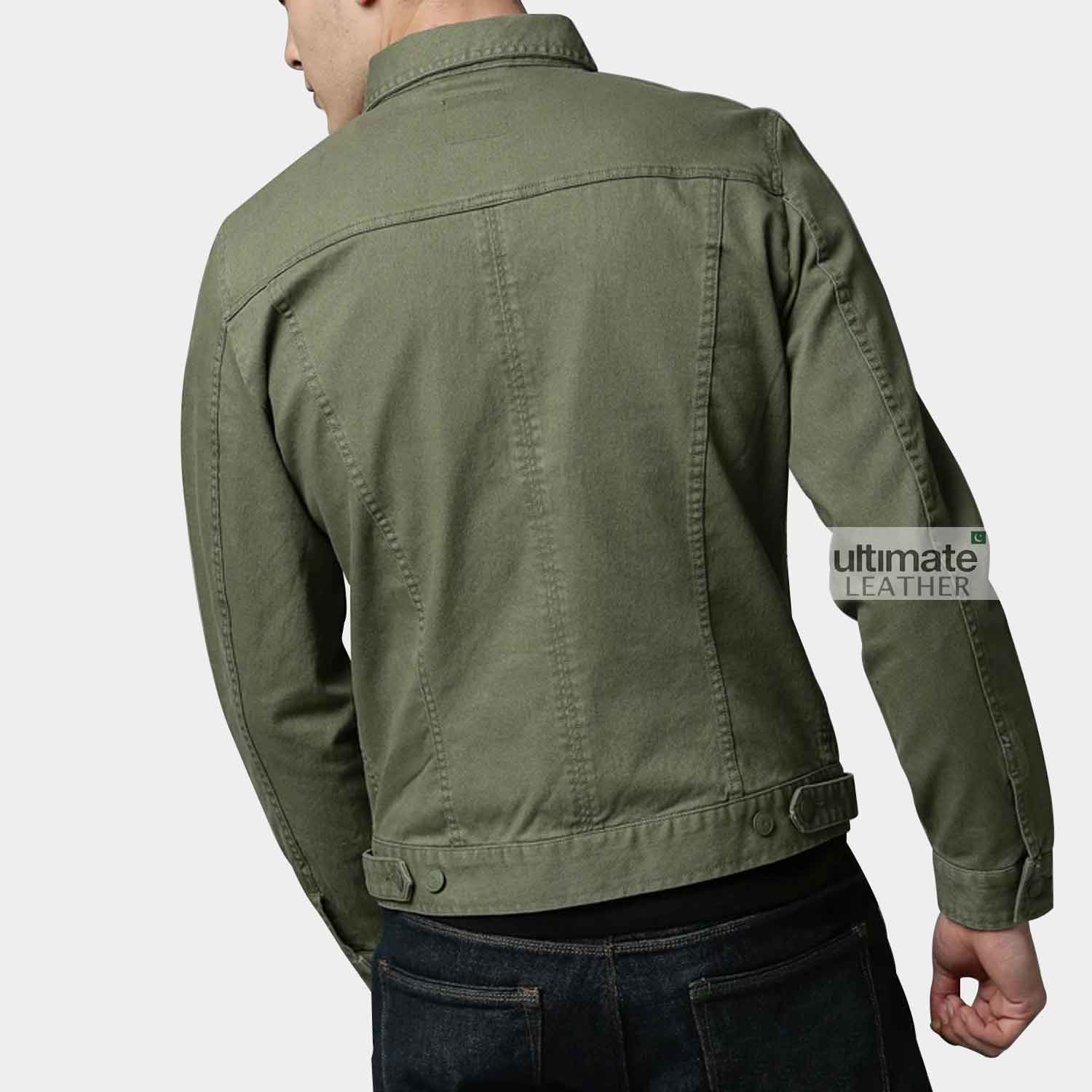 Men's Green Cotton Jacket