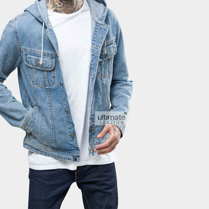 Men's Hooded Denim Jacket