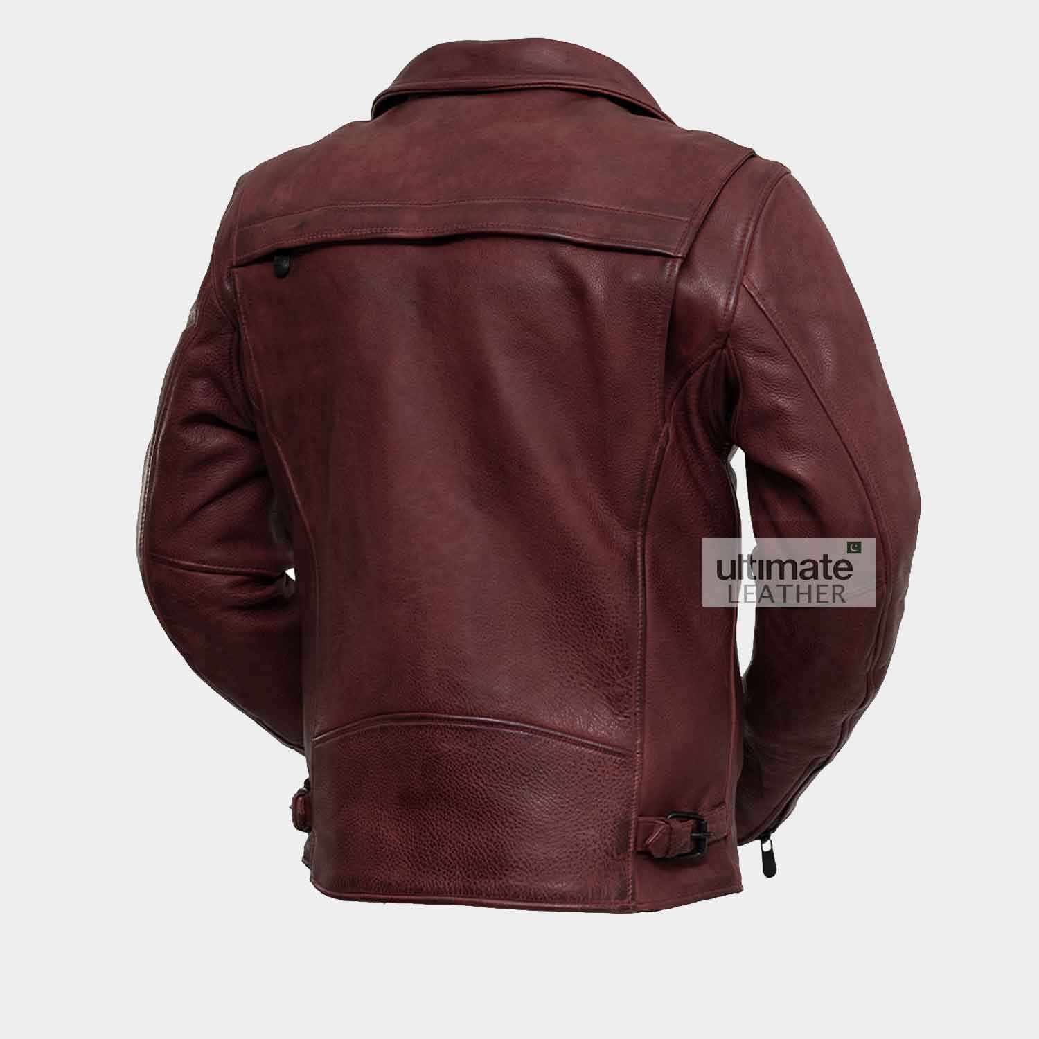 Mens Motorcycle Tan Brown Leather Jacket