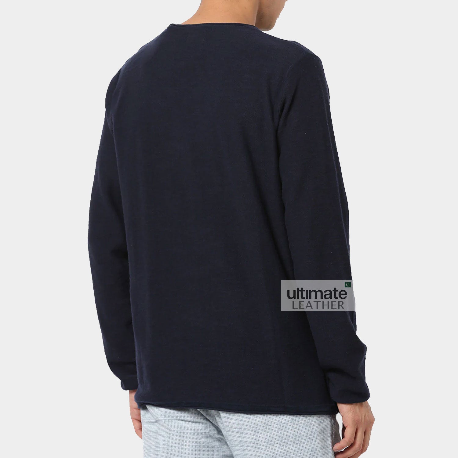 Men's Navy Blue Fleece T-Shirt