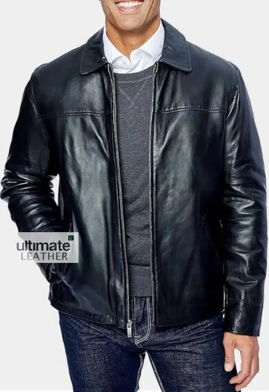 Men's Semi Formal Lambskin Leather Jacket