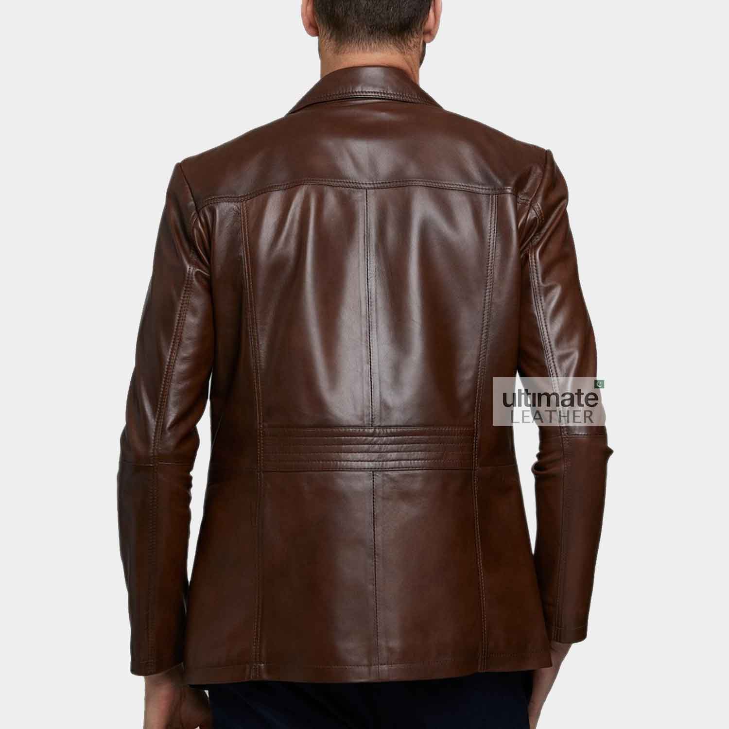 Men's Brown Casual Leather Jacket