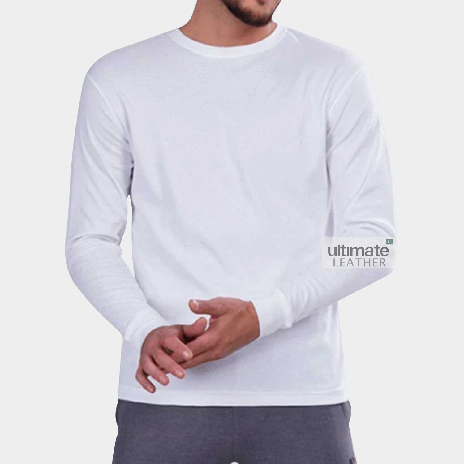 Men's White Fleece T-Shirt