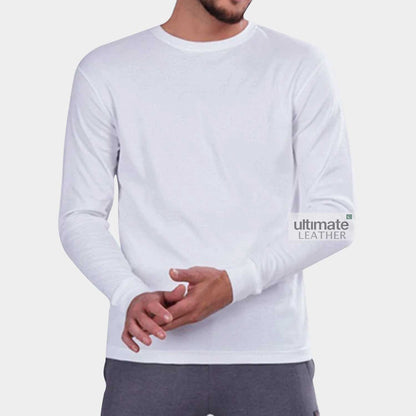 Men's White Fleece T-Shirt