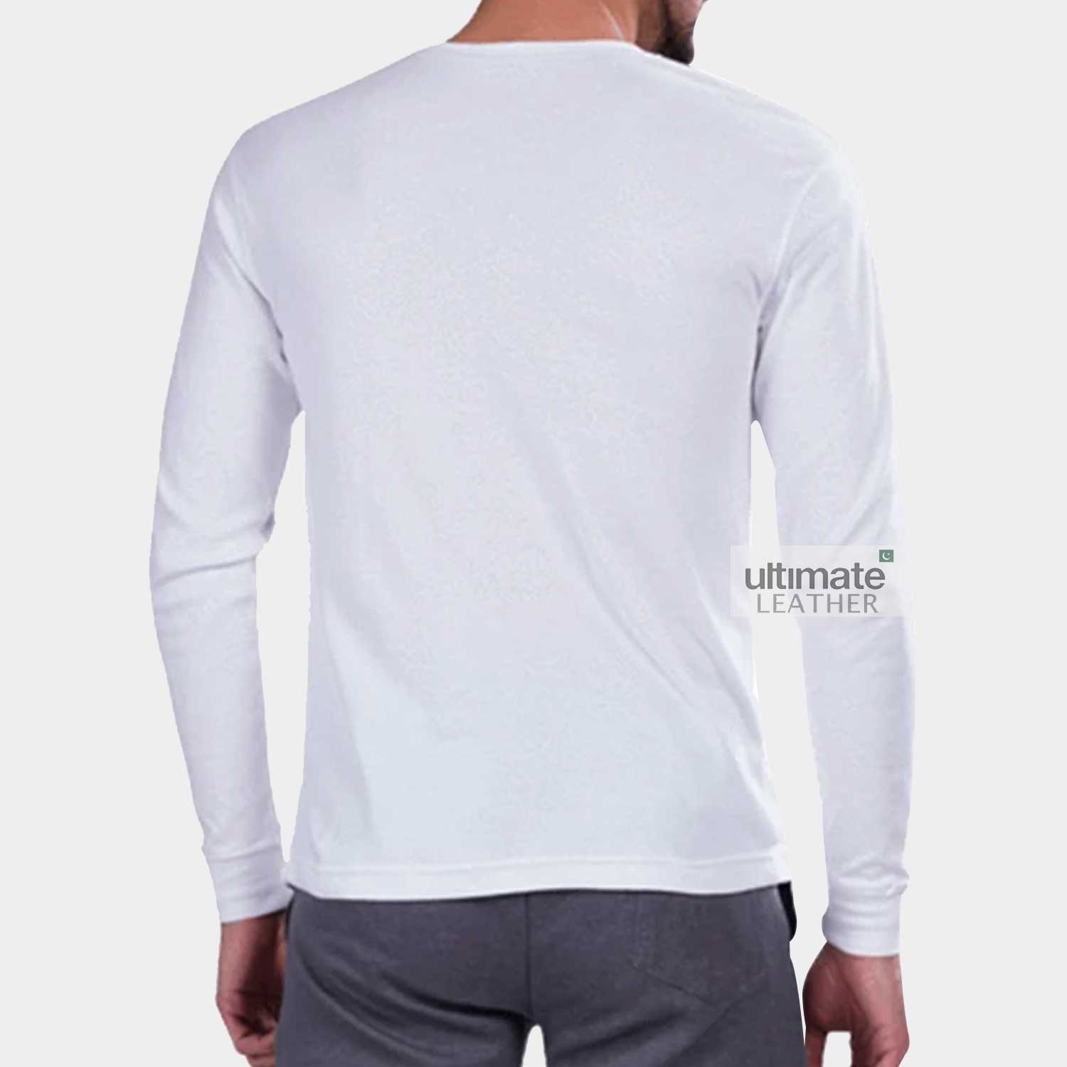 Men's White Fleece T-Shirt