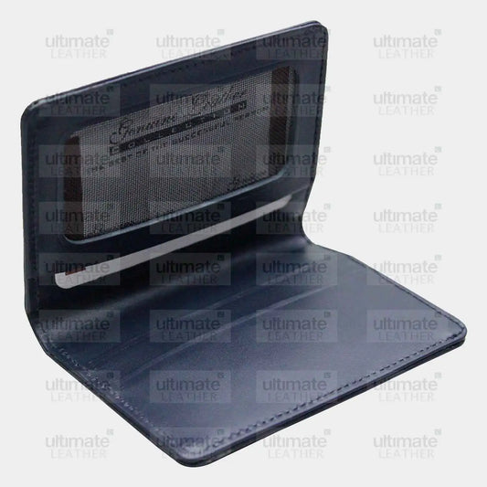Men's Navy Blue Leather Card Holder