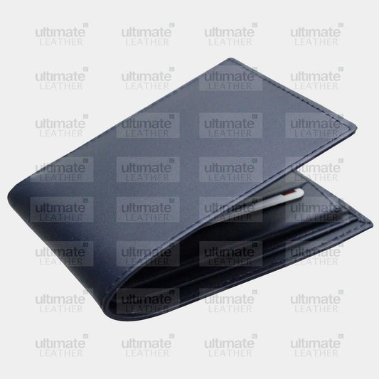 Men's Navy Blue Leather Wallet
