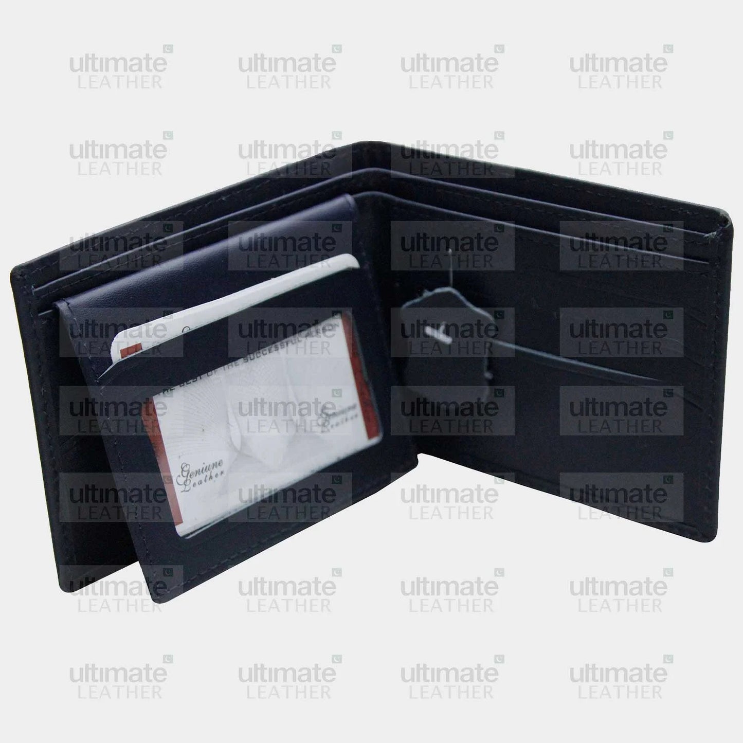 Men's Navy Blue Leather Wallet