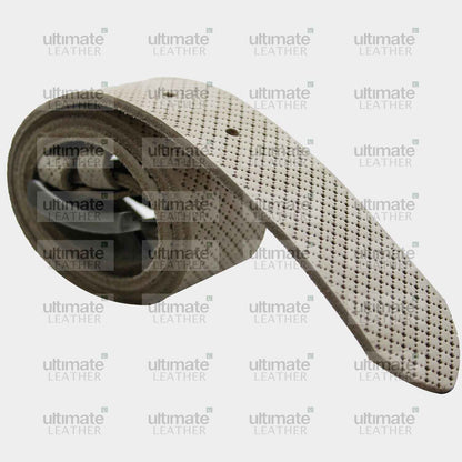 Men's Off White Leather Belt
