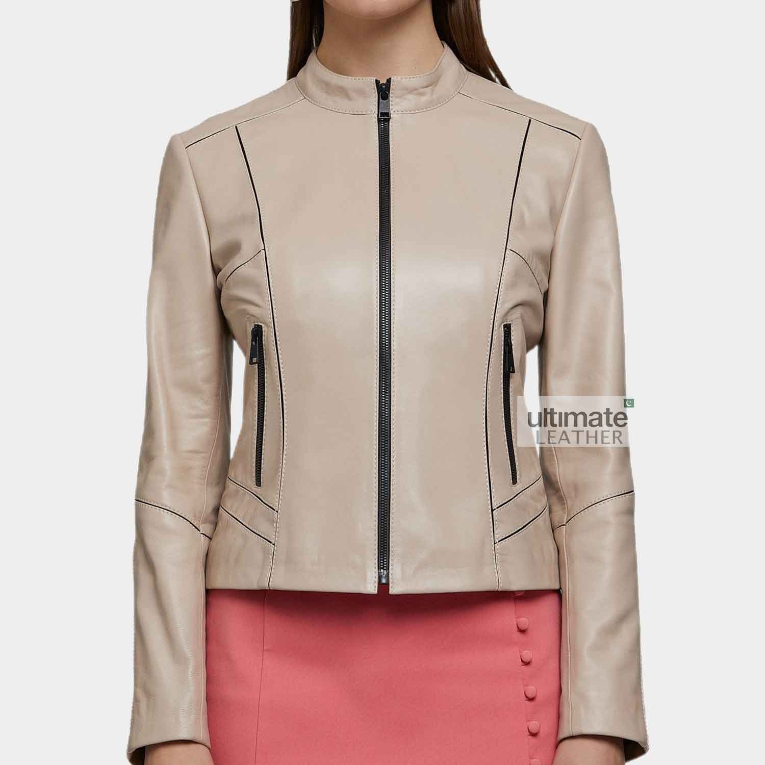 Women's Slim Fit Leather Jacket