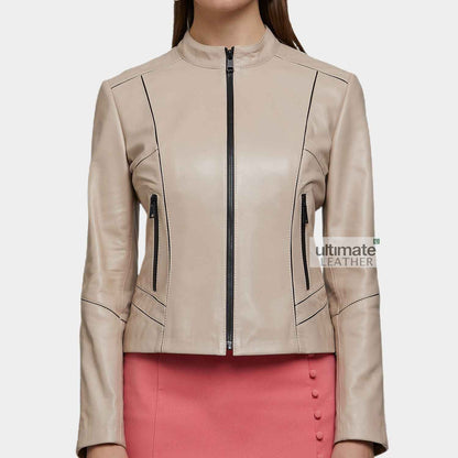 Women's Slim Fit Leather Jacket