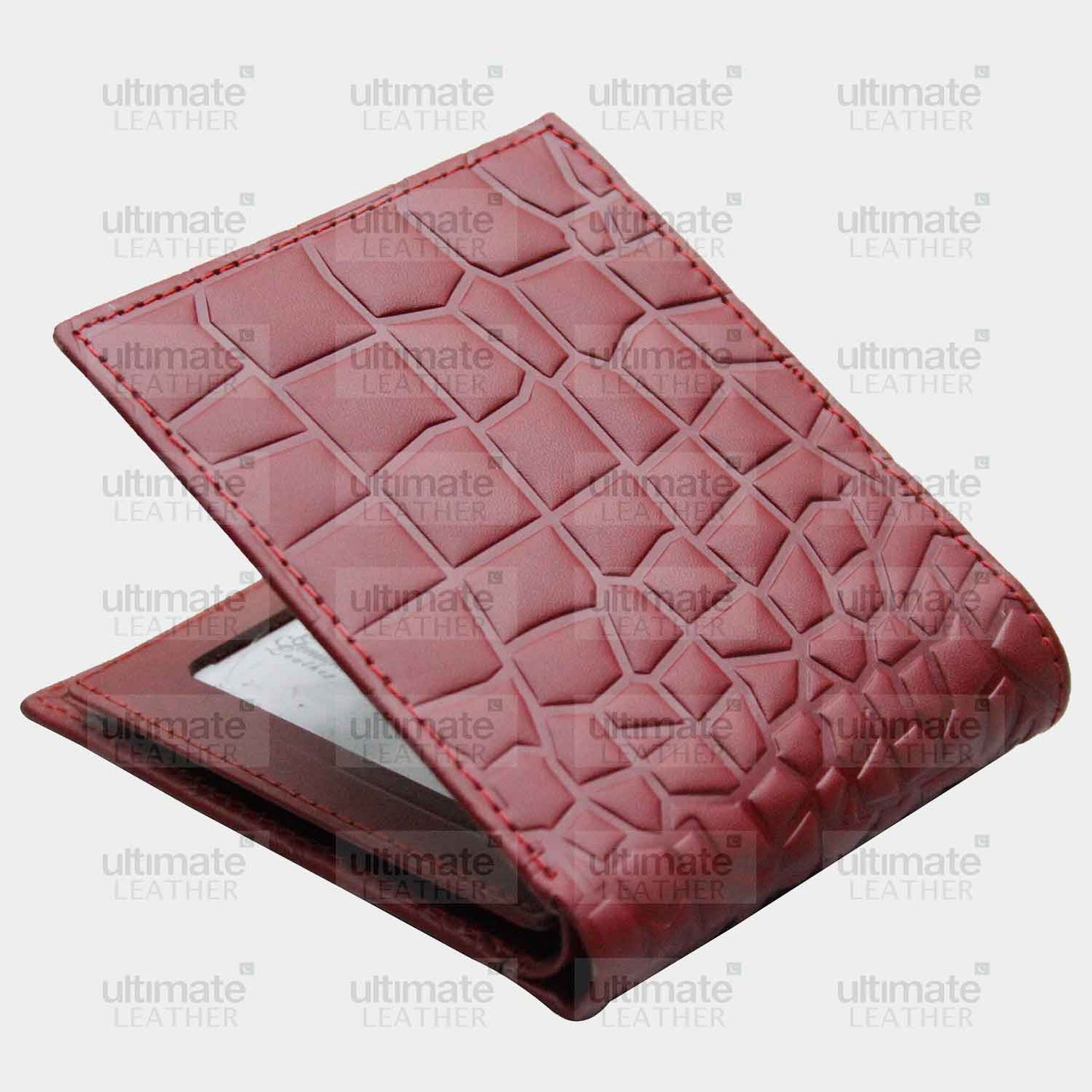 Men's Red Crocodile Wallet