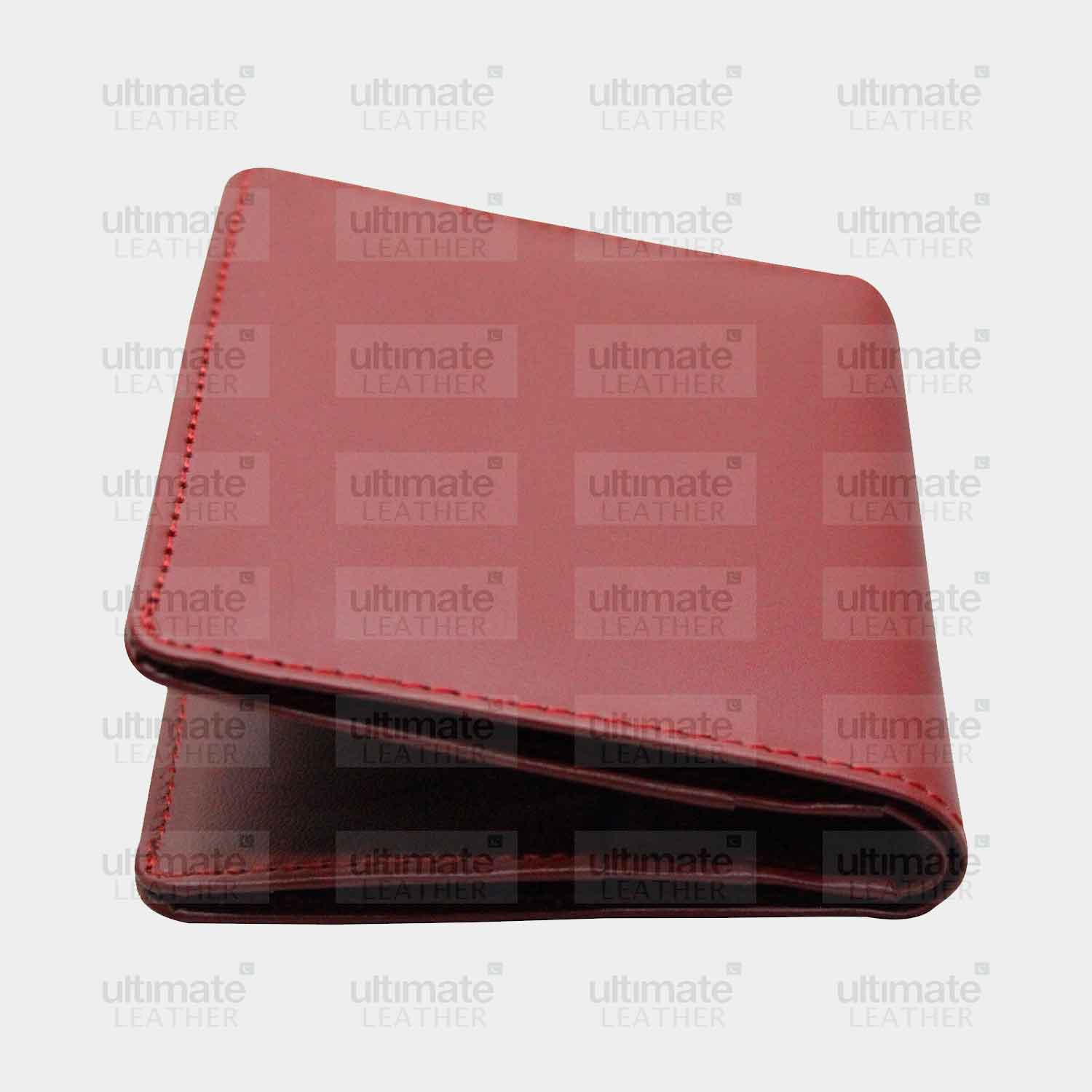 Men's Red Leather Card Holder