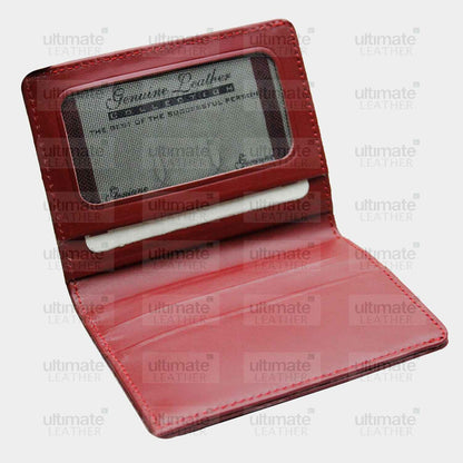 Men's Red Leather Card Holder