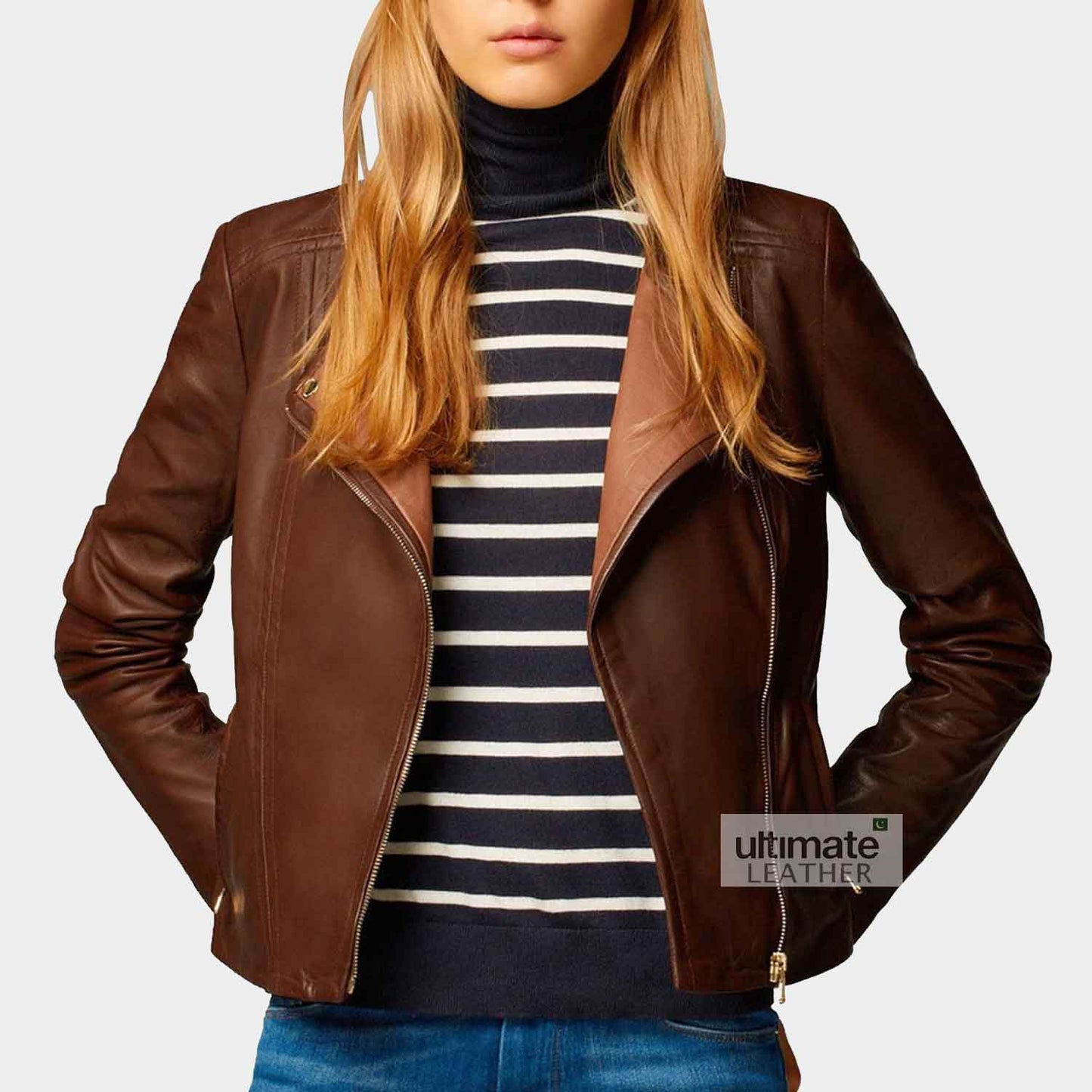 Women's Biker Leather Jacket