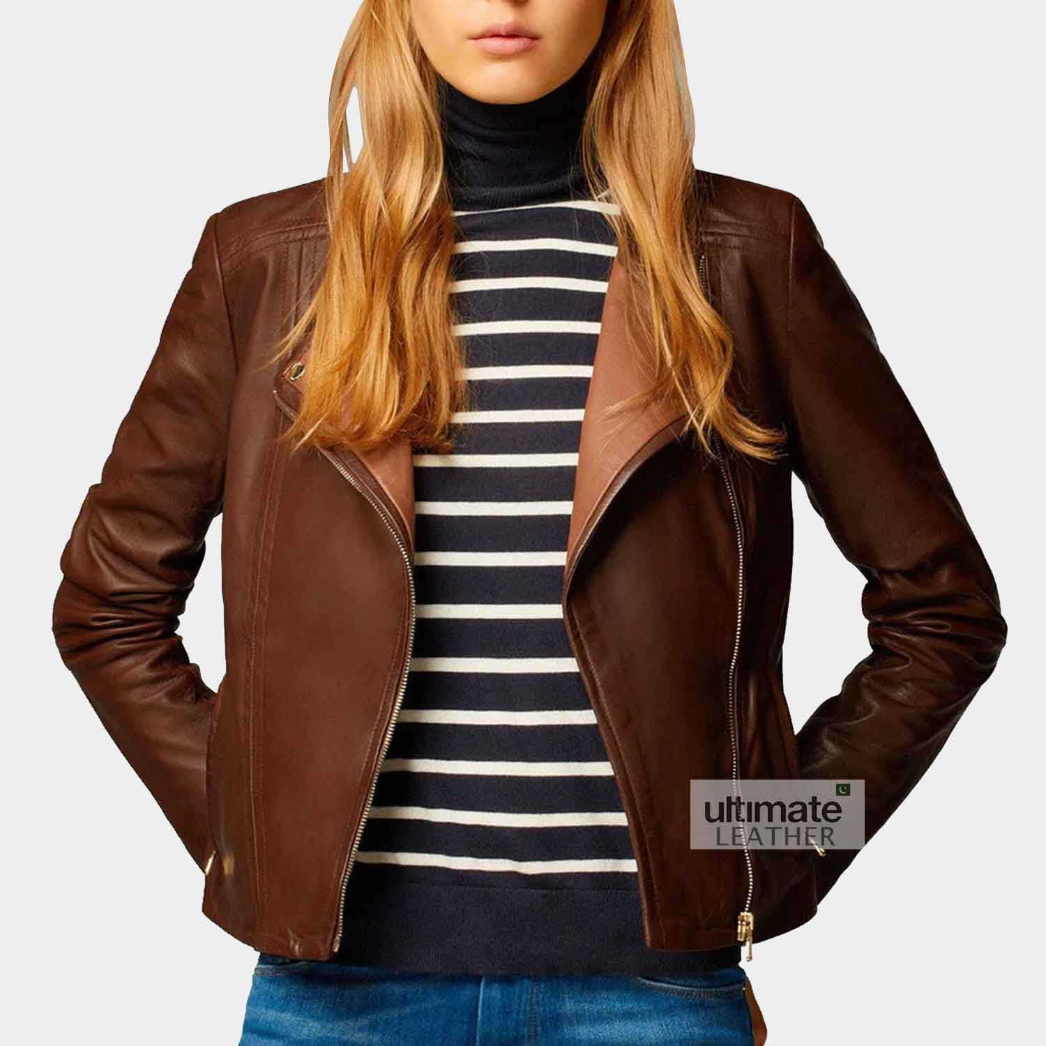 Women's Biker Leather Jacket