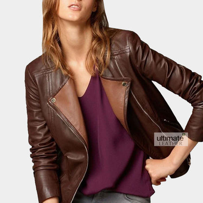 Women's Biker Leather Jacket
