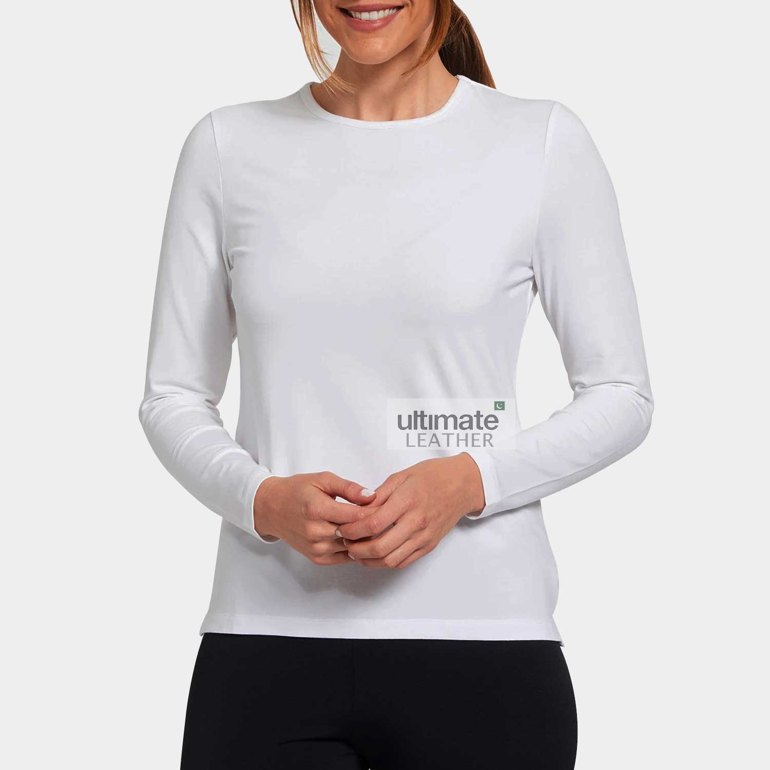 Women's White Fleece T-Shirt