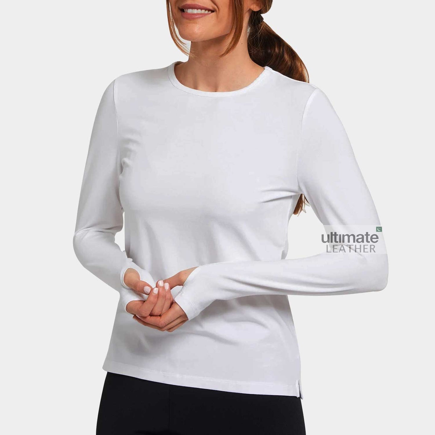 Women's White Fleece T-Shirt