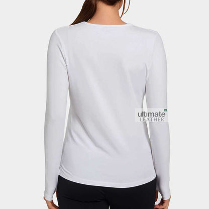 Women's White Fleece T-Shirt