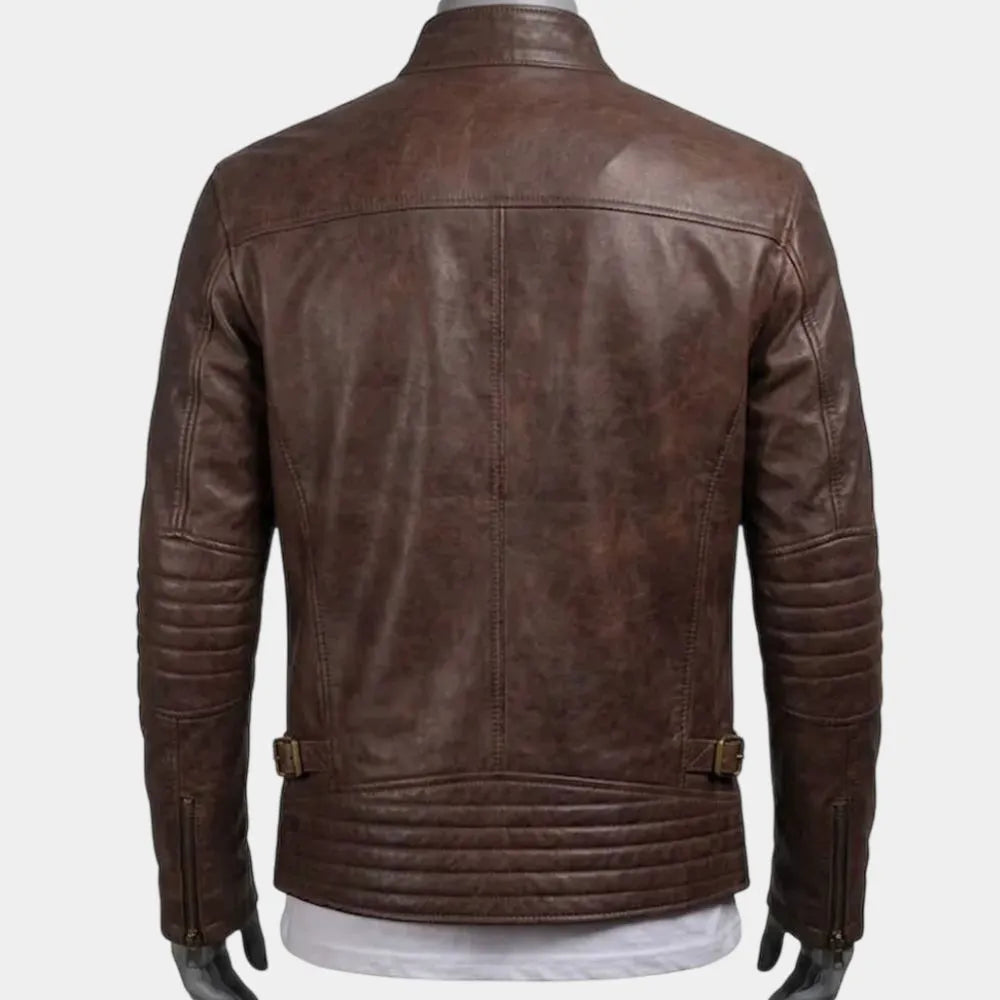 Biker's Brown Leather Jacket