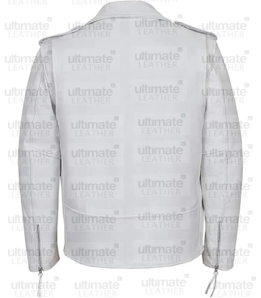 Vintage Brando White Leather Jacket