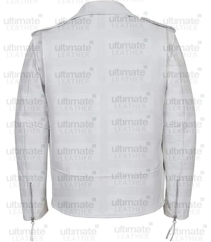 Vintage Brando White Leather Jacket