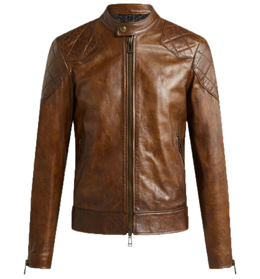 Men's Brown Leather Jacket