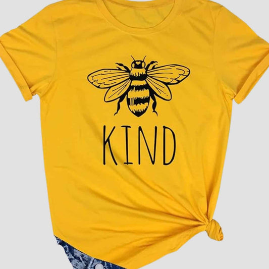 Women Cute Funny Kind Yellow T-Shirts