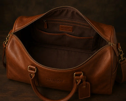 Duffle Brown Leather Bag