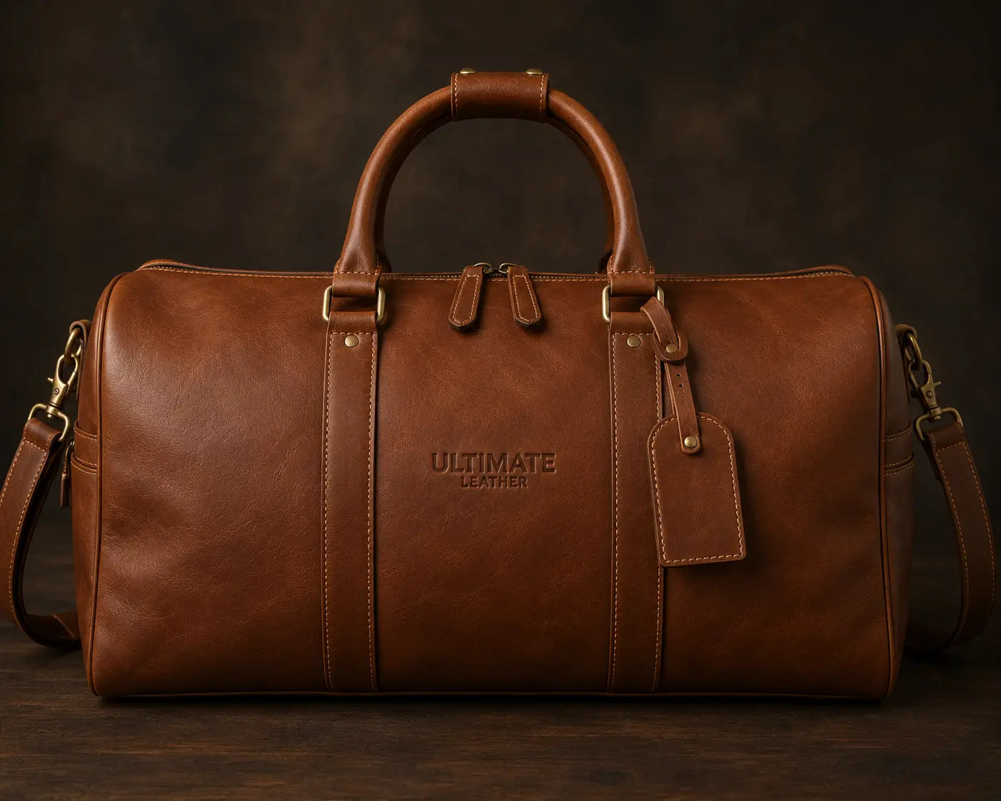 Duffle Brown Leather Bag