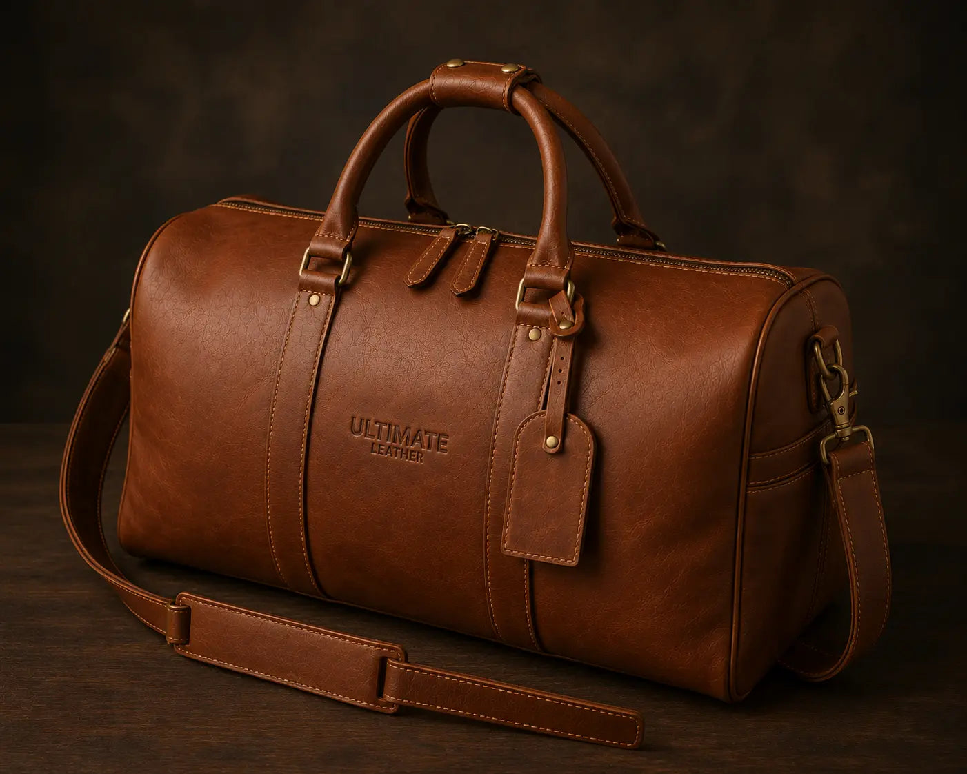 Duffle Brown Leather Bag