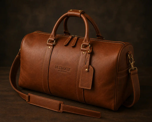 Duffle Brown Leather Bag