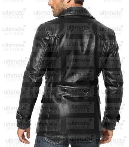 German Uniform U Boat Deck Leather Jacket