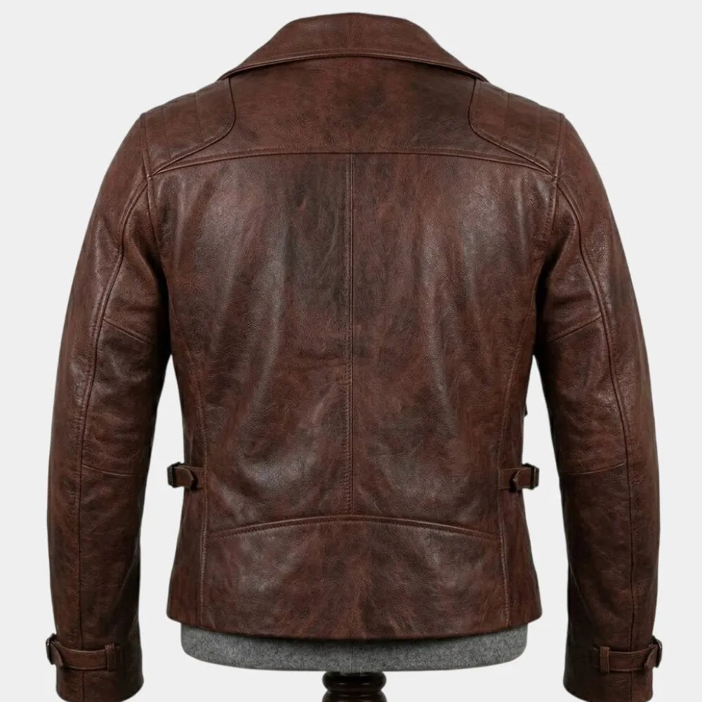 Men's Dark Brown Motorcycle Leather Jacket
