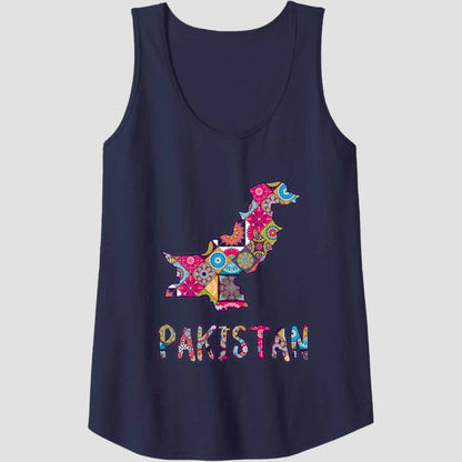 Pakistani Culture Map Pattern T-Shirt Girls Top
