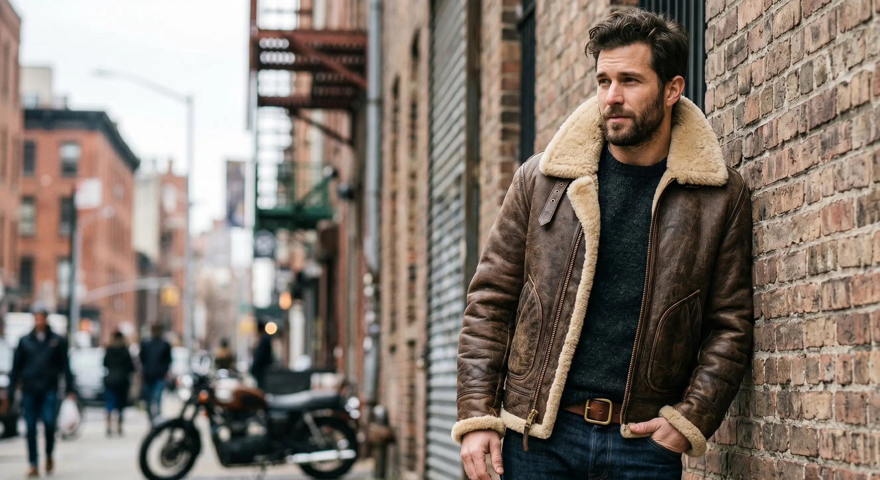 shearling leather jackets for men