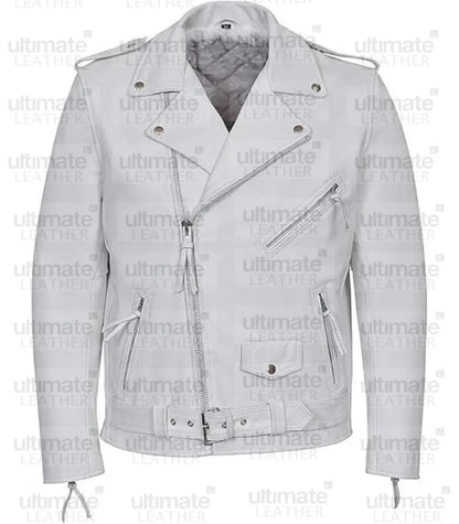 Vintage Brando White Leather Jacket