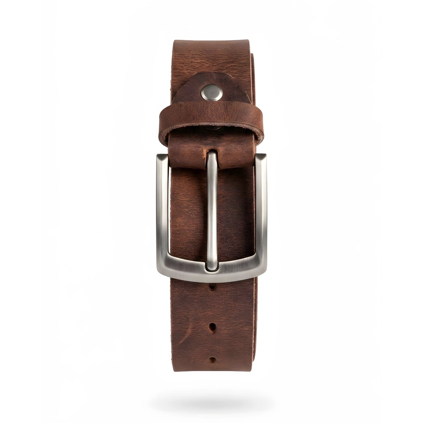 Vintage Brown Genuine Leather Belt for Men