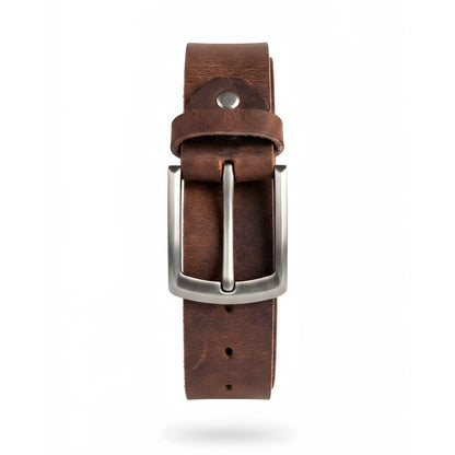 Vintage Brown Genuine Leather Belt for Men