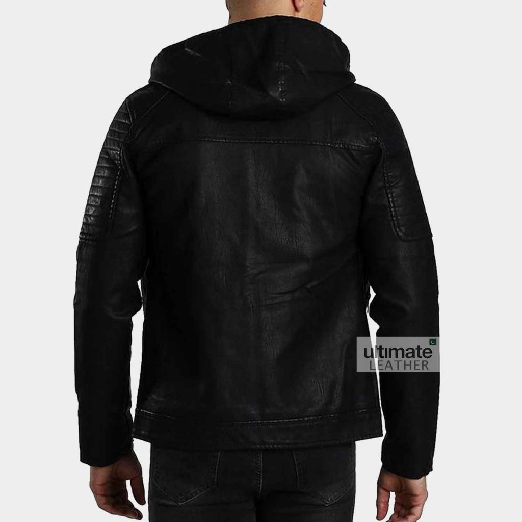 Buy Black Quilted Leather Jacket For Sale in Pakistan