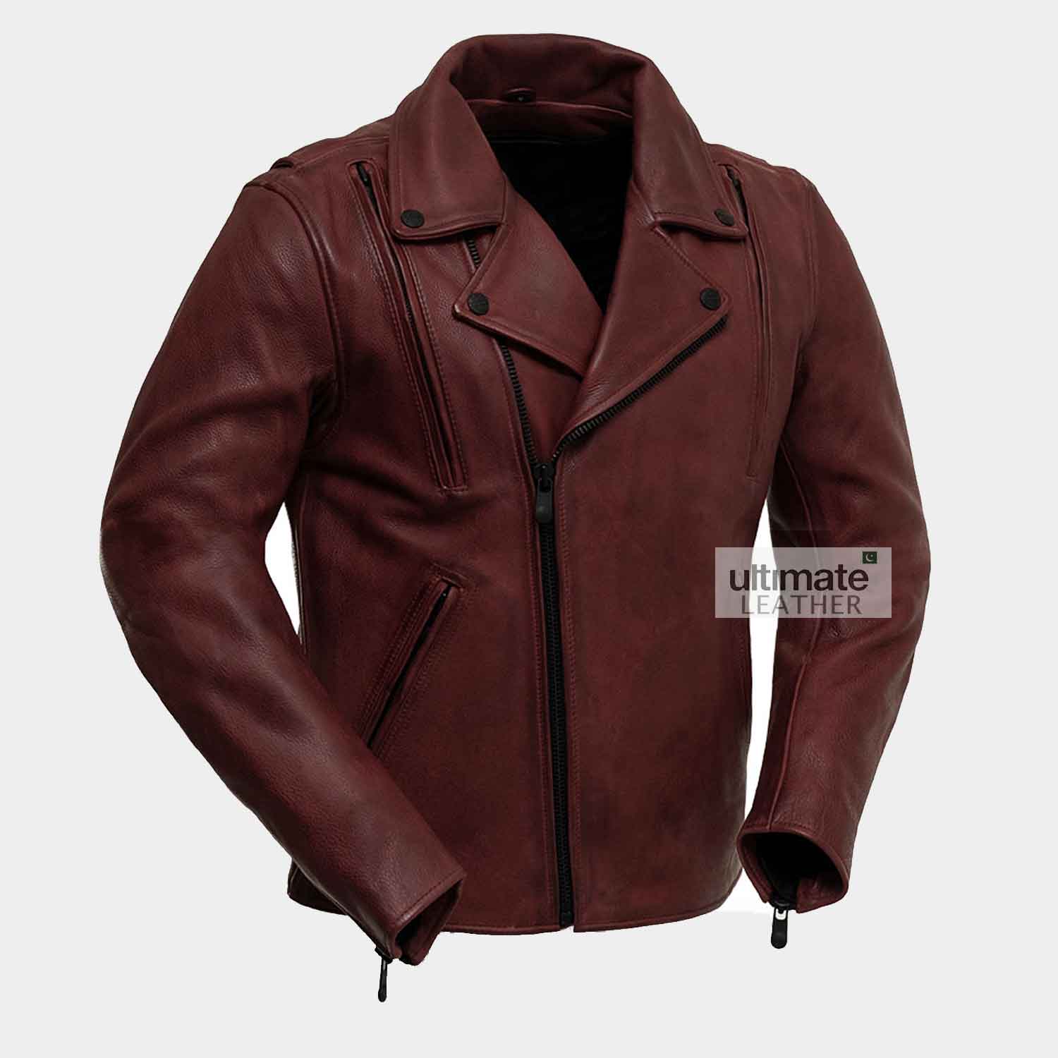 Get Mens Double Breasted Tan Brown Motorcycle Leather Jacket